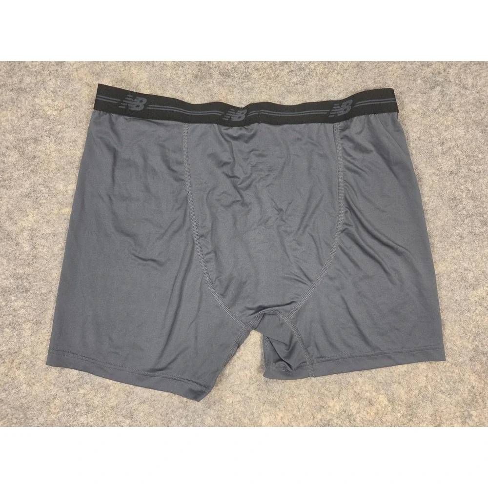 New Balance Mens 4 Pack Boxer Briefs XL Black Grey Performance Underwear